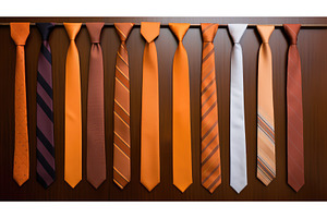 shades orange tie ai generated, a Beauty & Fashion Photo by pikepicture