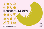 FOOD SHAPES SET (53 ELEMENTS), an Outline Icon by Bonfloret Studio (Thumbnail 1 of 9)