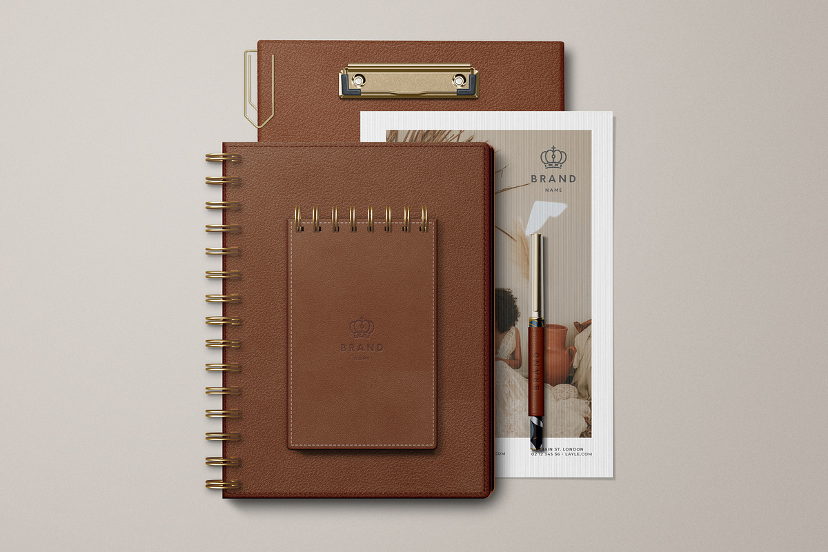 Leather Stationery Mockup Bundle, a Pens & Pencil Mockup by Catkie - Digital Art (Photo 10 of 29)
