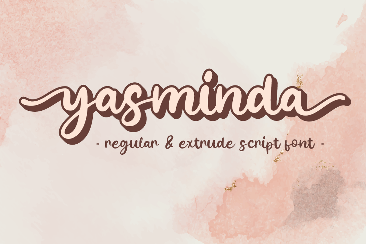 Yasminda - Layered Script Font, a Script Font by Attype (Photo 1 of 8)