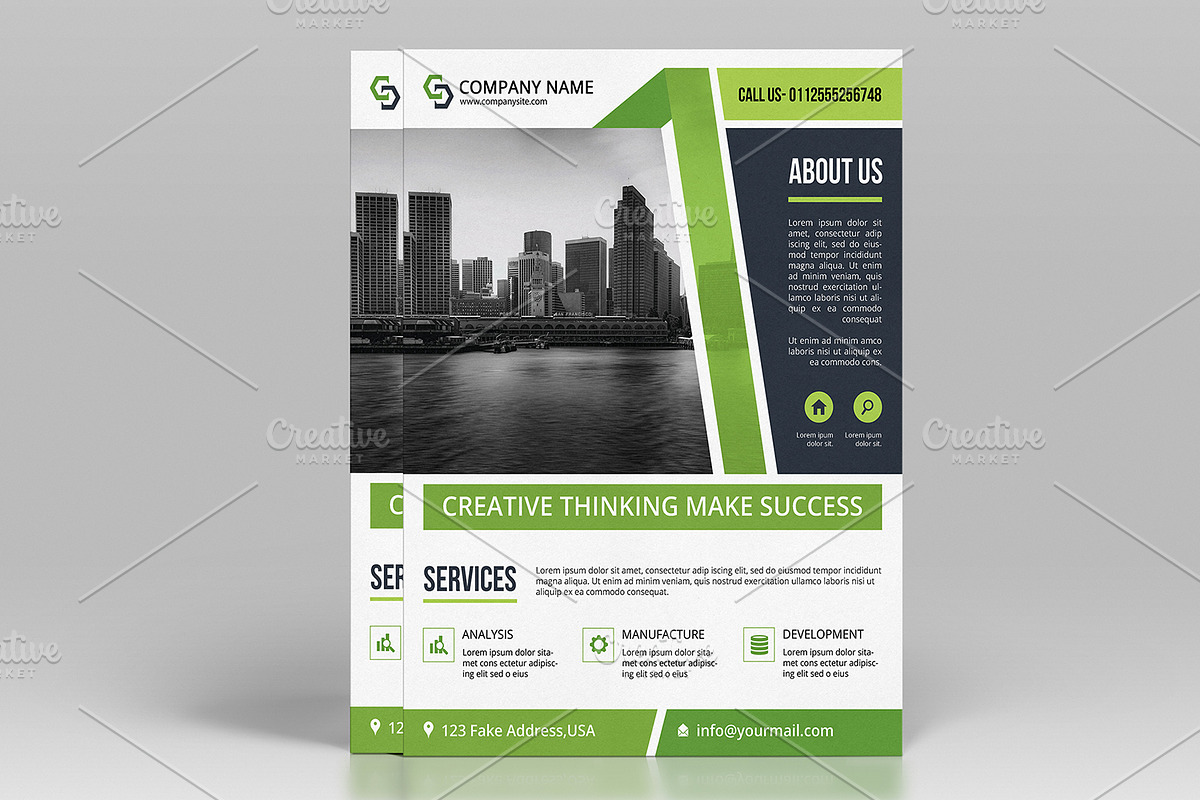 Printable Business Flyer -V520, a Flyer Template by Template Shop (Photo 1 of 5)