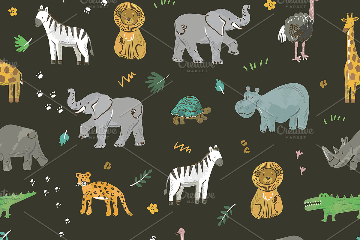 Cute Safari Animals Clipart, an Animal Illustration by GooseFrol (Photo 7 of 14)