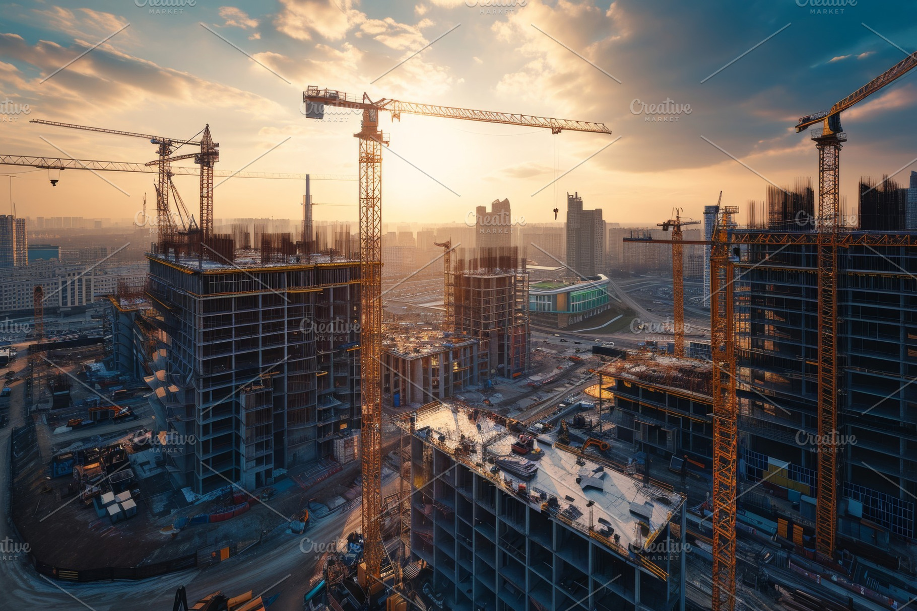 Construction Site in the Heart of th, a Photo by Iftikhar Alam