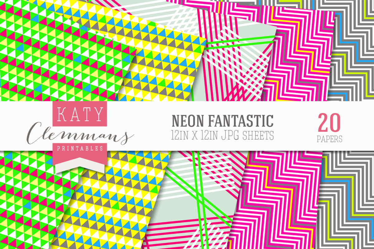 Neon Fantastic paper pack preview 4