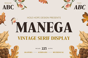 Manega | Vintage Serif Display Font