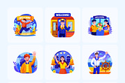 Welcome Illustration Art Set, a Person Illustration by Vectors Market (Thumbnail 8 of 9)