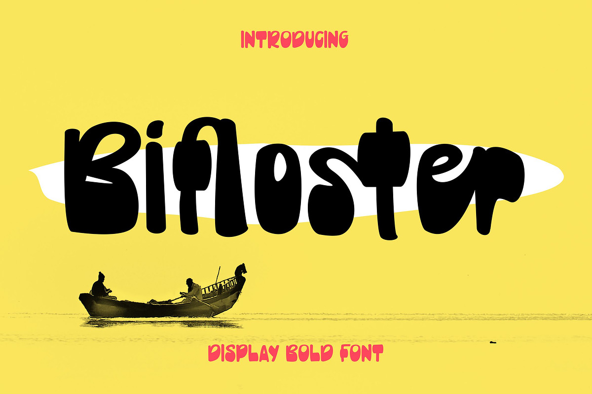 Bifloster - Display Bold Font, a Script Font by Zeatype (Photo 1 of 6)