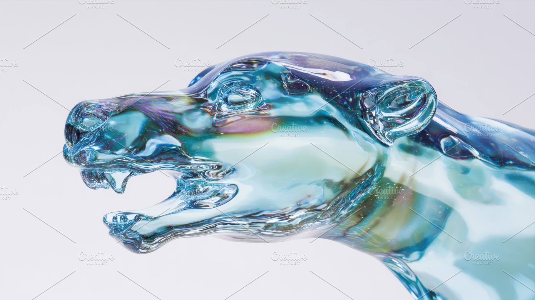 Vibrant glass beast sculpture, a Photo by Beautiful things