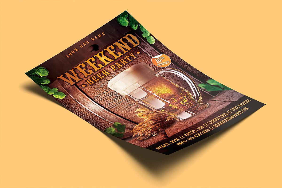 Weekend Beer Party Flyer, a Flyer Template by Rafoz (Photo 2 of 4)