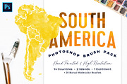 South America Watercolor PS Brushes, a Brush Add-On by Fernwel Creative (Thumbnail 1 of 5)