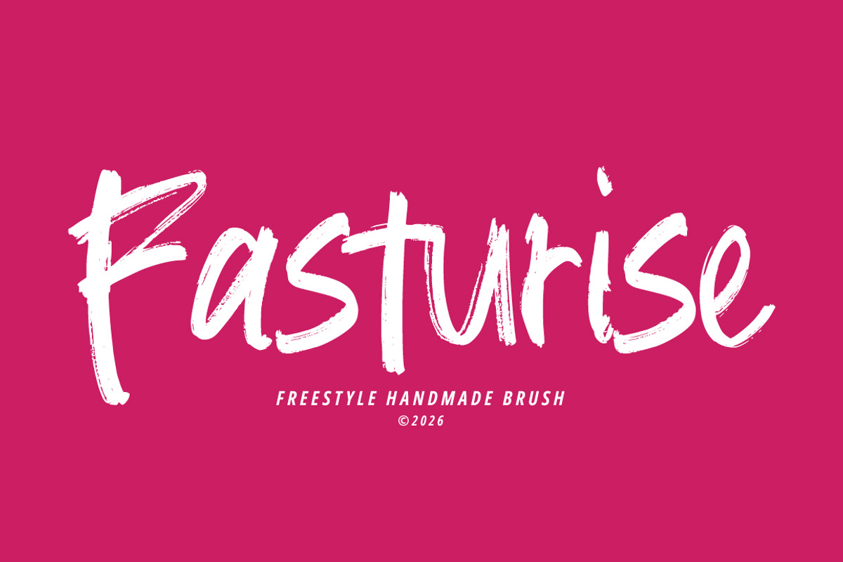 Fasturise - Freestyle Brush, a Handwritten Font by executypeStudio (Photo 1 of 15)