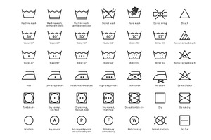 Laundry Icons. Care Clothes