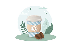 Coffee To Go Illustration. Paper Cup