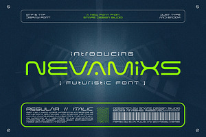 Nevamixs - Futuristic Font