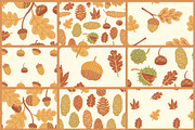 Pine cones & acorns Clipart patterns, a Seasonal Illustration by Carpet Tapete Pretzel (Thumbnail 3 of 13)
