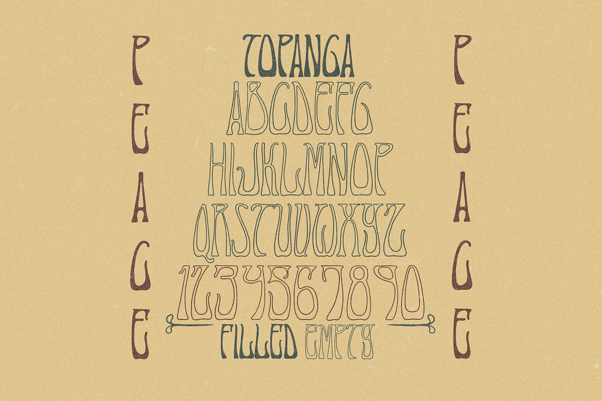 TOPANGA HIPPIE FONT BY TWRUSHING, a Sans Serif Font by TWRUSHING (Photo 2 of 2)