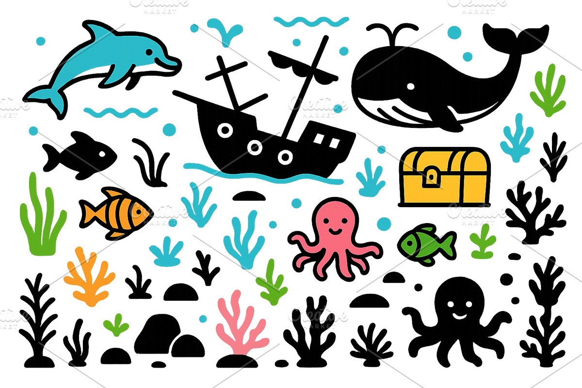 Colorful underwater adventure, an Animal Illustration by ZinetroN