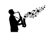 Saxophone Music Love Vector Bundle, an Illustration by Designs_River (Thumbnail 27 of 51)