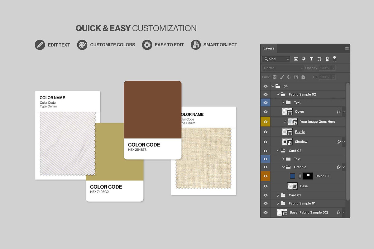 Color Palette Mockup Template, a Branding & Logo Template by ...