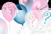 Gender Reveal Balloons Clipart, an Illustration by Digital Curio (Thumbnail 2 of 4)