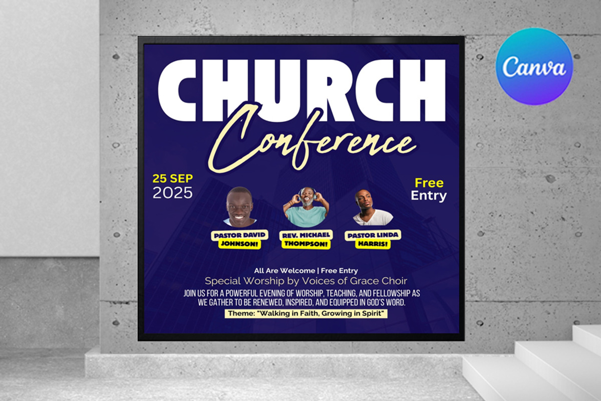 Church Conference Flyer Template, a Graphic by graphicforest (Photo 1 of 3)