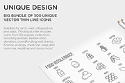 Big Bundle | 500 Thin Line Icons, an Outline Icon by Alex Blogoodf (Thumbnail 3 of 7)