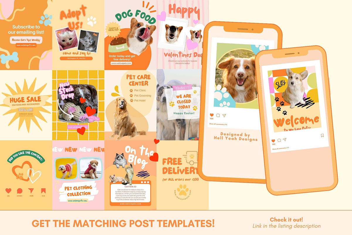Funky Pets Instagram Story Templates, a Social Media Template by Hell Yeah Designs (Photo 10 of 11)
