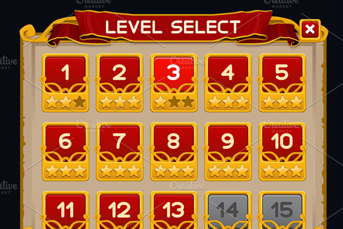 Medieval Game GUI Pack, a Texture Illustration by Saranai Store (Photo 2 of 10)