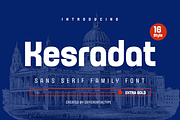 Kesradat - Sans Serif Family, a Sans Serif Font by Differentialtype (Thumbnail 1 of 10)