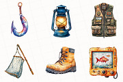 Fisherman Aesthetic Clipart, an Illustration by OK Design (Thumbnail 2 of 5)