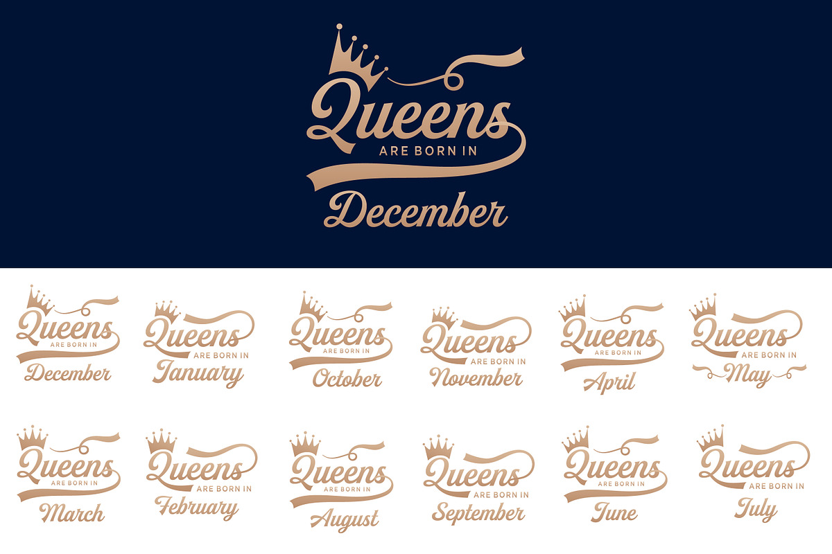 various months are born in design, a Branding & Logo Template by BARONSTD (Photo 3 of 4)