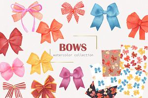 Bows Watercolor Collection