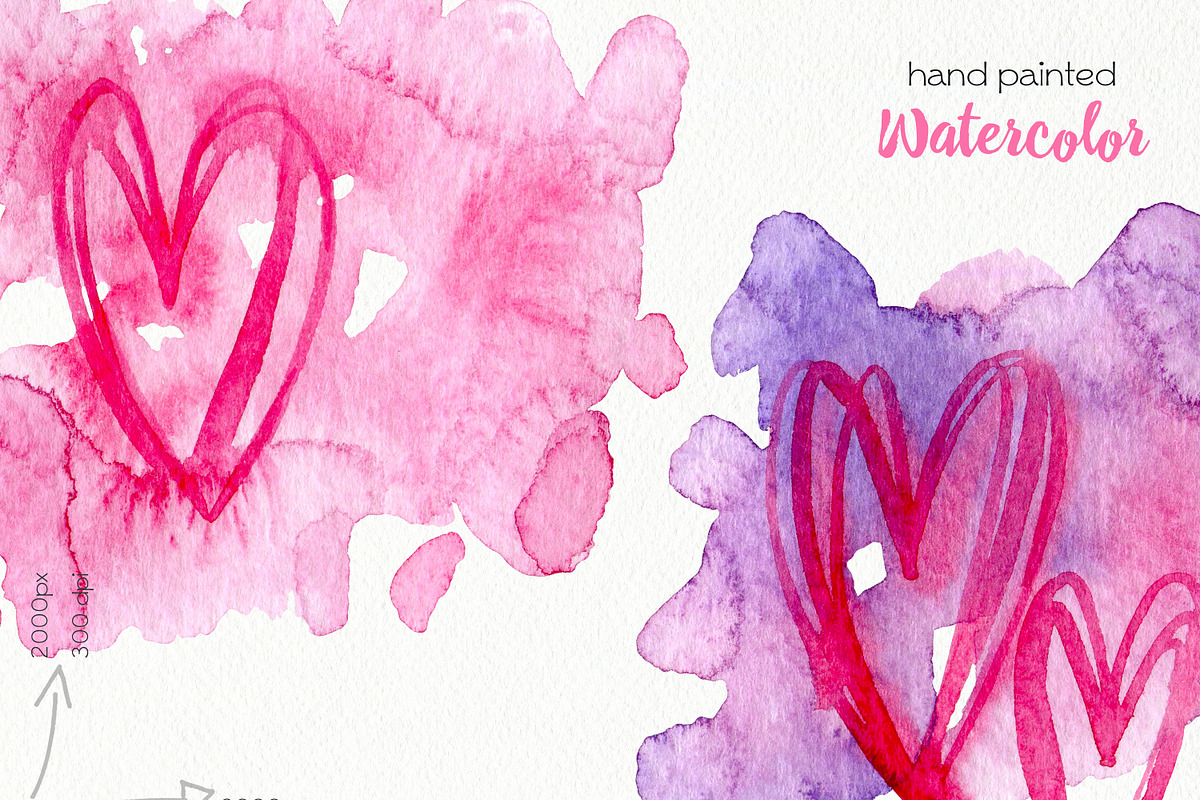 Valentines Day. Hearts, a Decorative Illustration by OllyKo Art (Photo 7 of 11)