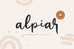 Alpiar - Handwritten Typeface, a Script Font by Craft Supply Co.