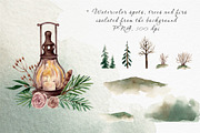 Owls and lanterns.Watercolor clipart, a Decorative Illustration by a_ptichkina (Thumbnail 7 of 7)
