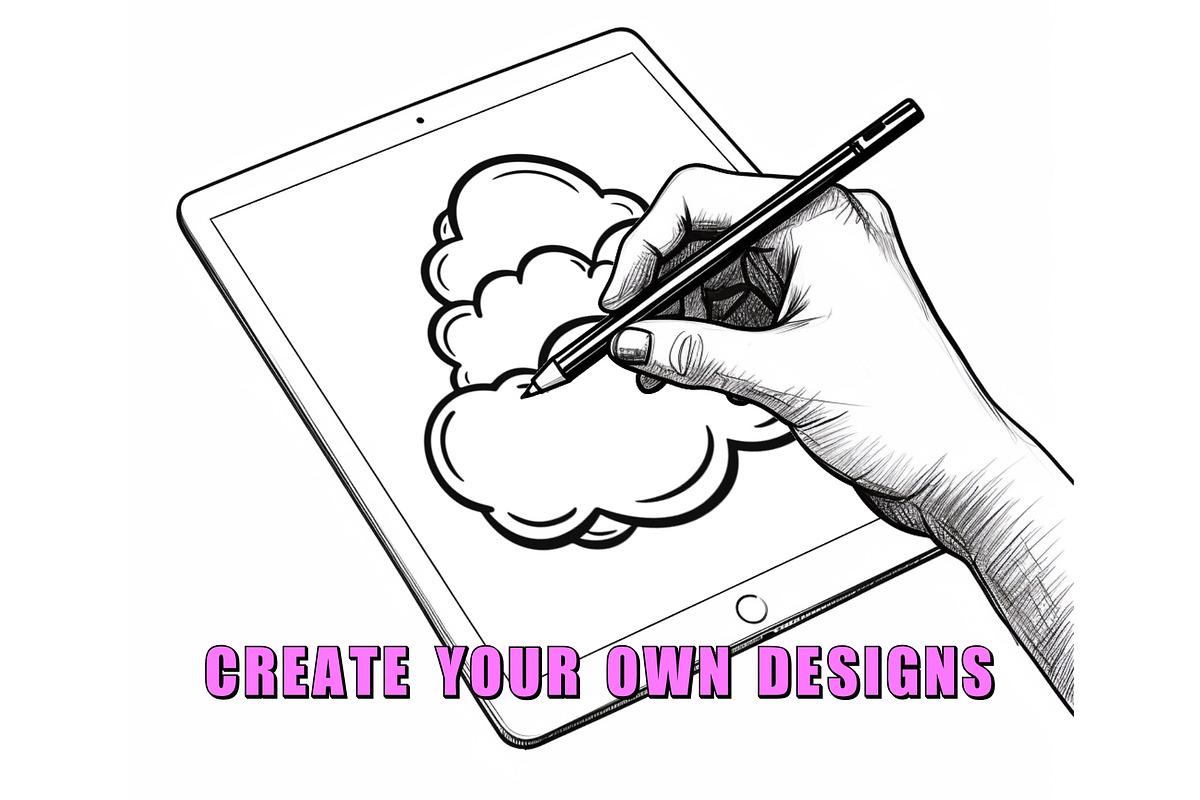 50 Clouds Procreate Stamps Brushes, a Brush Add-On by Procreate Sale (Photo 3 of 6)