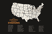 MLB Baseball Stadium Map Poster, a Poster Template by Nixon Design (Thumbnail 6 of 7)