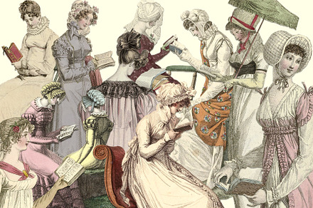 Jane Austen Regency Bookish Clipart