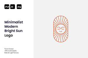 Minimalist Modern Bright Sun Logo, a Branding & Logo Template by Luxury Logos