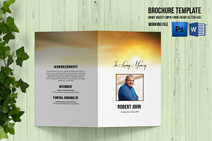 Sunset Funeral Program Template