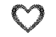 Floral Heart Frame Silhouette Pack, an Illustration by Artivon (Thumbnail 25 of 49)