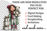 Whimsical Christmas Girl Clipart, an Illustration by Daily.Designs (Thumbnail 2 of 8)