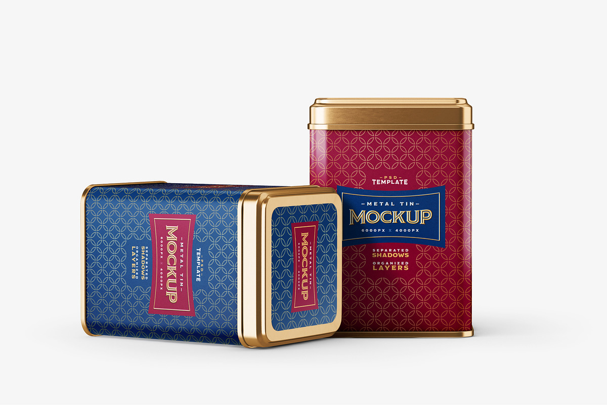 Square Tin Can Mockup Set, a Cups & Container Mockup by Deeplab (Photo 16 of 16)