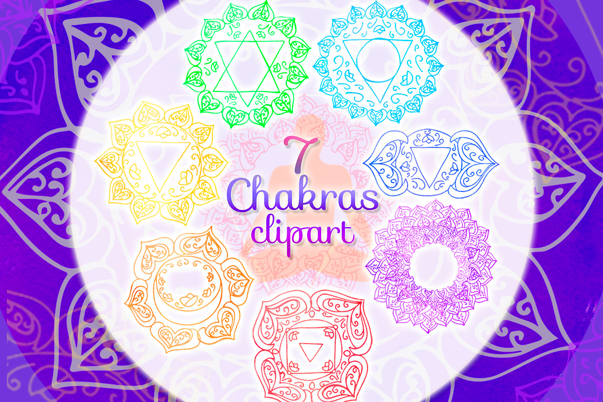 Watercolor chakra clipart, an Object Graphic by SweetRenieDesigns (Photo 1 of 6)