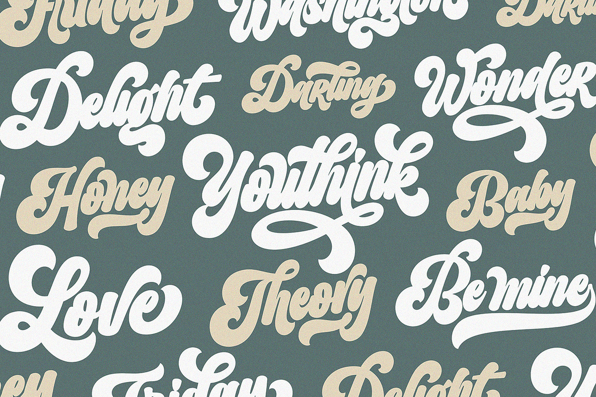Retro Ashington - Vintage Font, a Script Font by Subectype Studio (Photo 5 of 11)
