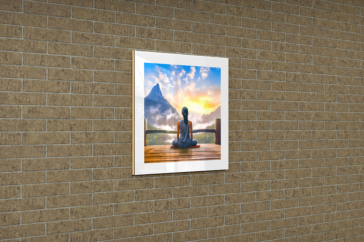Glass Poster Canvas Mockup - 6 views, an Advertising Mockup by Illusiongraphic (Photo 4 of 18)