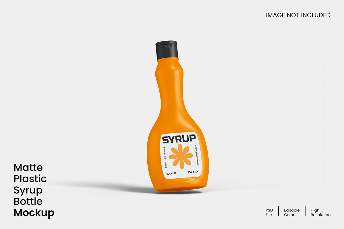 Syrup Bottle Mockup, a Packaging Mockup by Unerispace (Photo 1 of 2)