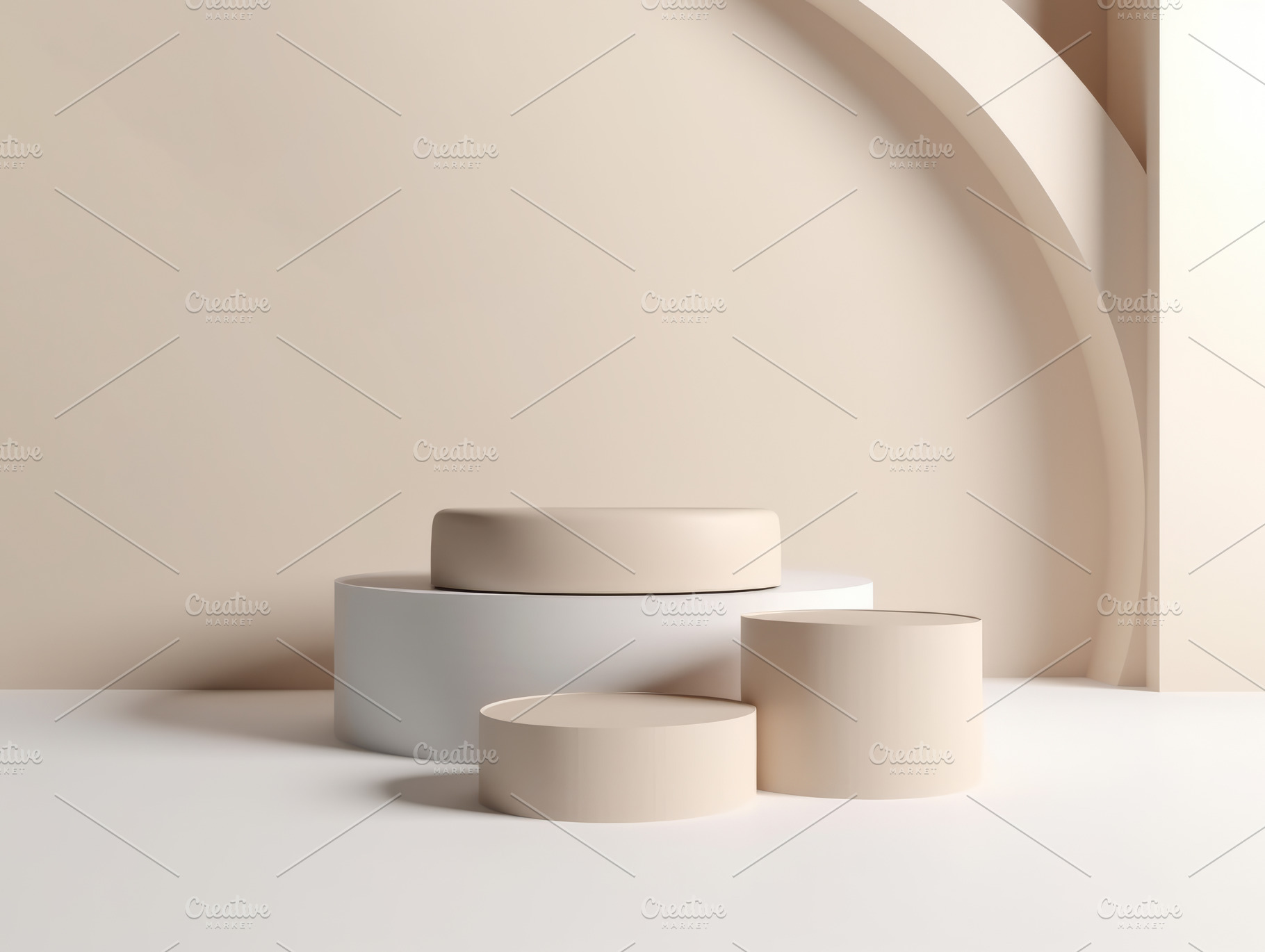 3d podiums empty with window shadow on concrete texture abstract background., an Abstract Photo by Natalia Klenova's Shop
