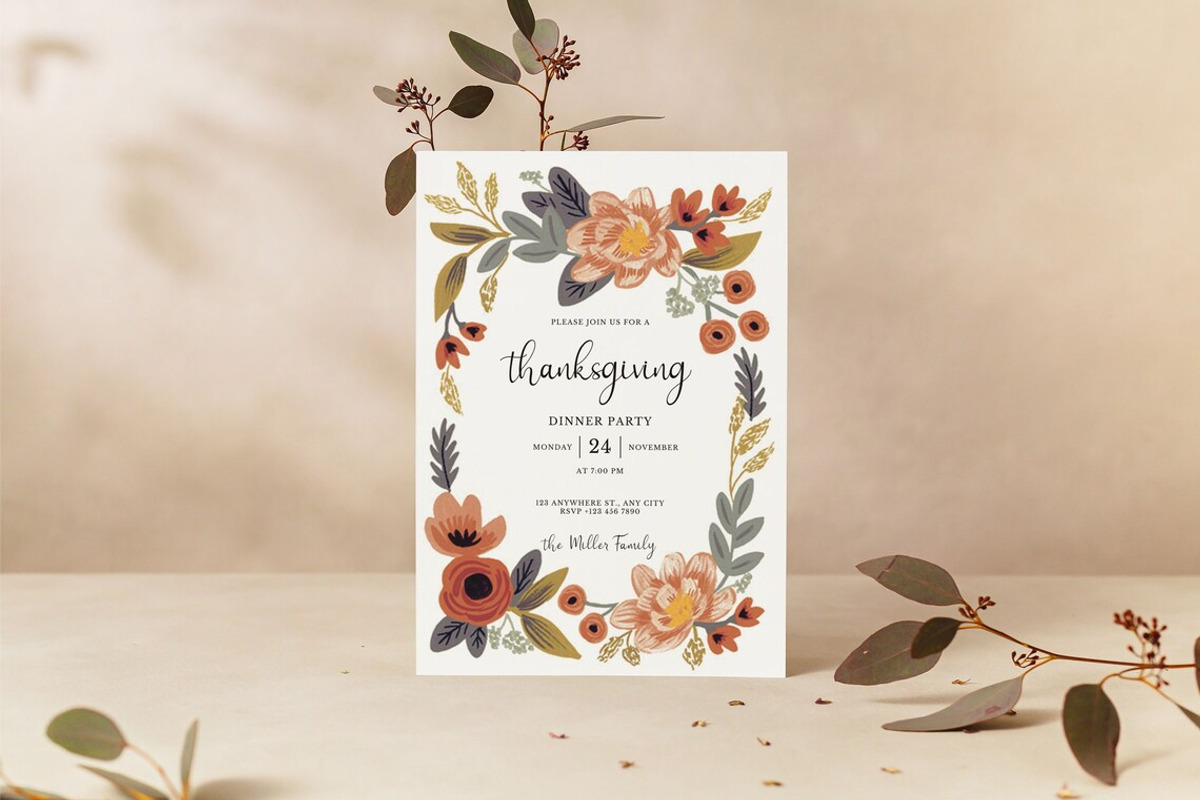 Editable Thanksgiving Invitation, an Invitation Template by ForeverPrint (Photo 1 of 7)
