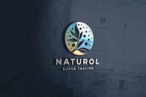 Nature Wellness Round Logo, a Branding & Logo Template by Design_Planet